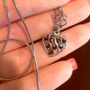 Genuine Garnet 18k gold plated over Sterling silver 18"